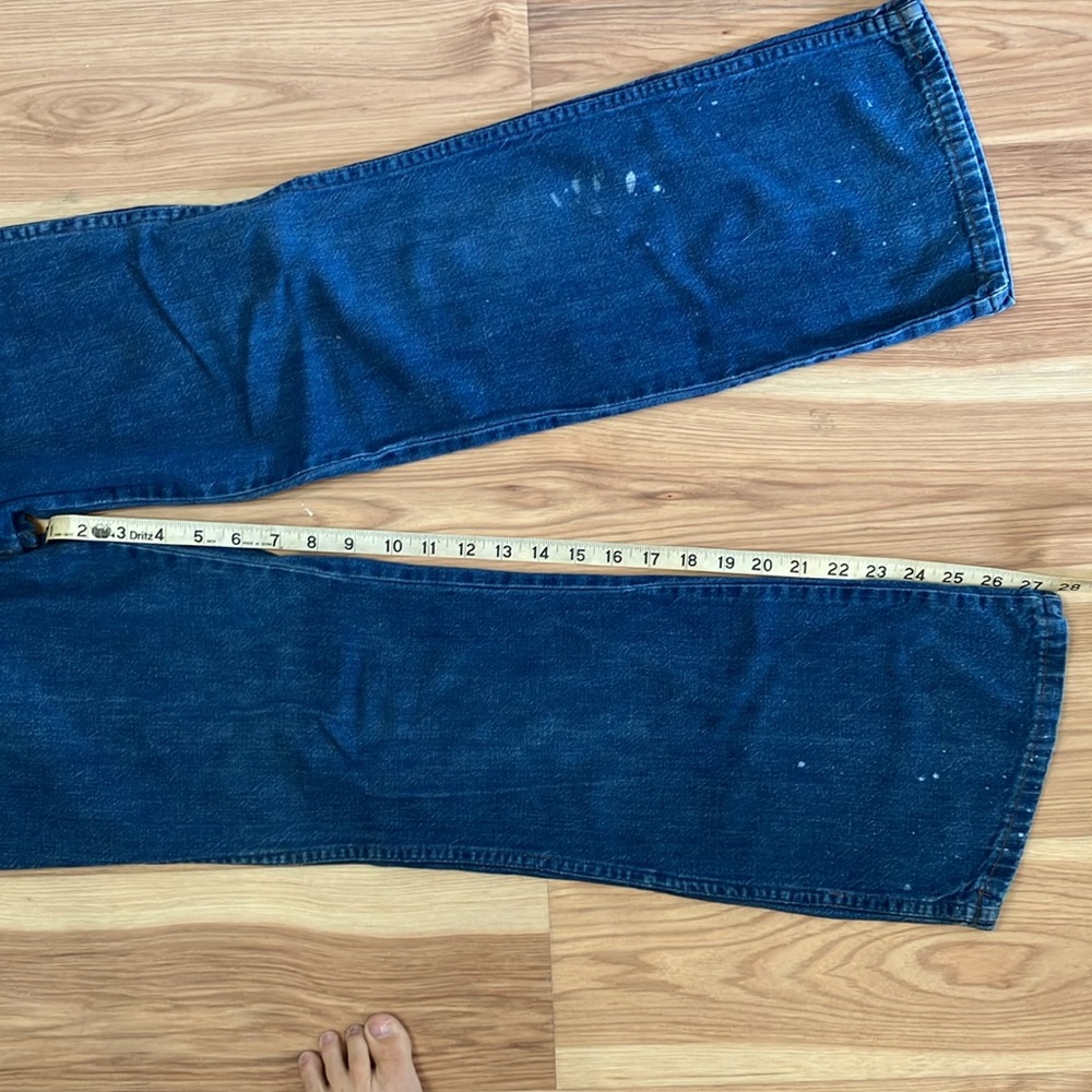 Vintage Wranglers 1970s Flare 27w 27in - image 8